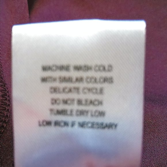 Open Draped Front Burgundy Blazer SZ M by Nina Leonard - Picture 8 of 9